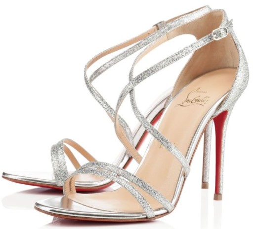 Christian Louboutin Gwynitta Sandalds in Silver Glitter, sold out